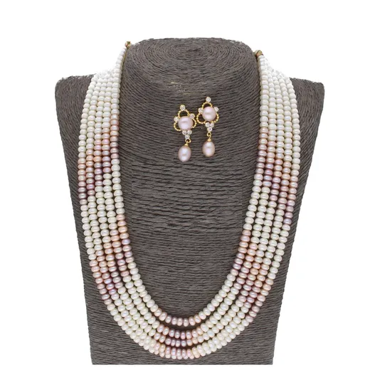 Multi-strand pearl necklace