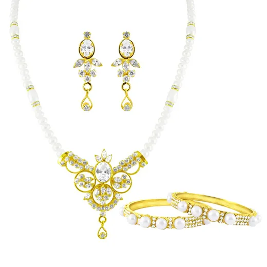 Pearl set with bangles